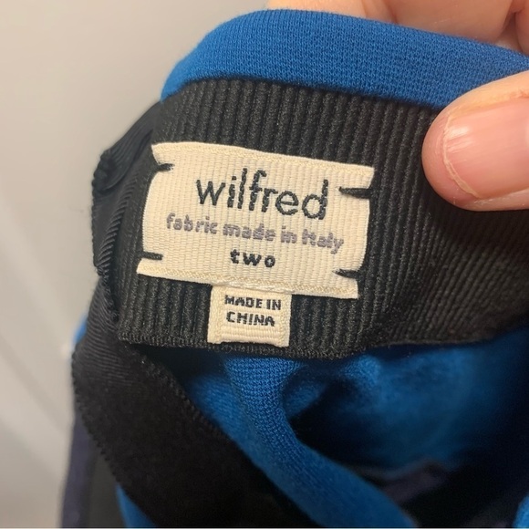 Wilfred Aritzia skater flare two-tone blue mini skirt - Picture 5 of 9